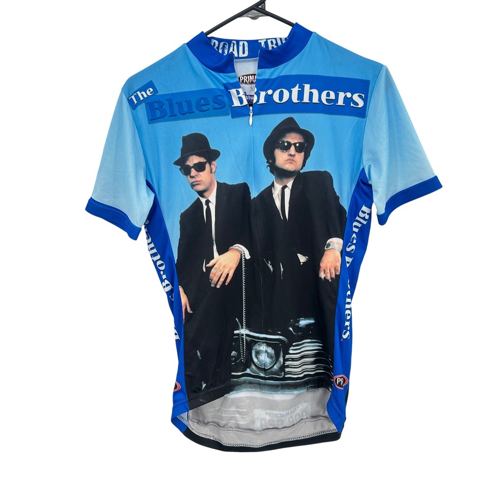 Primal Wear The Blues Brothers Cycling Jersey Small Blue Movie Graphic Retro Top